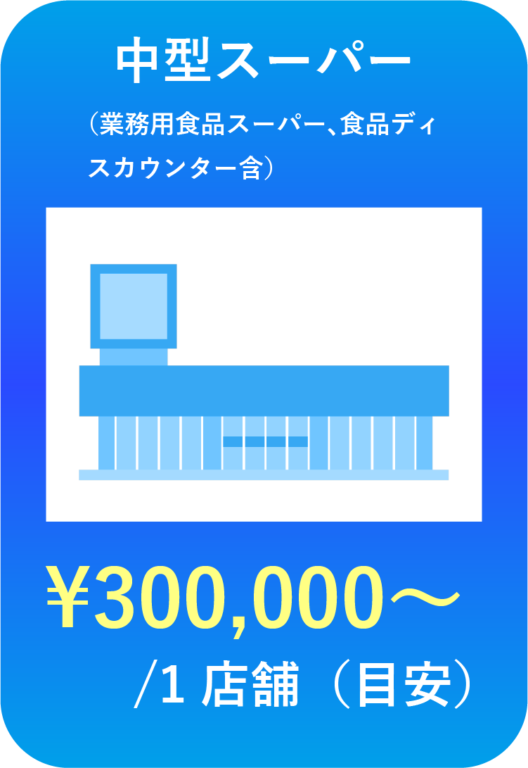 中型スーパーのバックヤード清掃料金