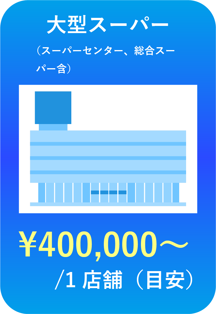 大型スーパーのバックヤード清掃料金