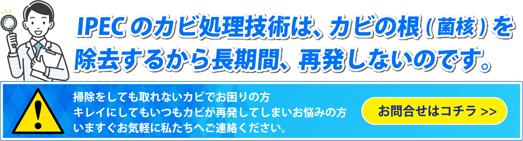 IPECのカビ処理技術、お問い合わせはコチラ