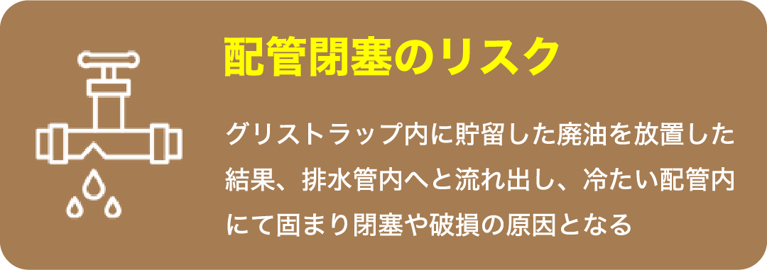 配管閉塞のリスク